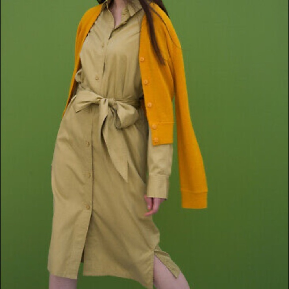 Uniqlo corduroy button down shirt dress